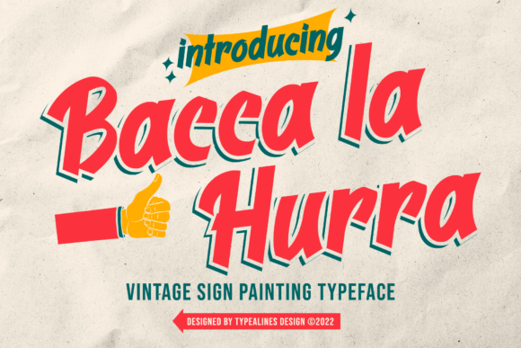 Bacca La Hurra: A Vintage Display Font for Bold Brand Identity
