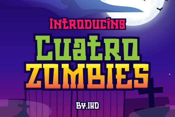Cuatro Zombies: The Bold Display Typeface for Handmade Shop Branding