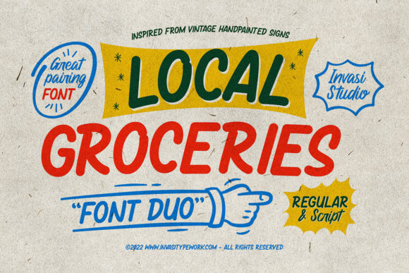 Local Groceries: The Retro Display Typeface for Handmade Branding