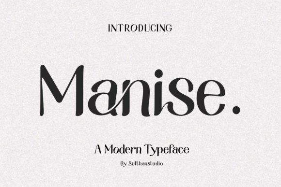 Manise: The Modern Display Typeface for Handmade Product Labels