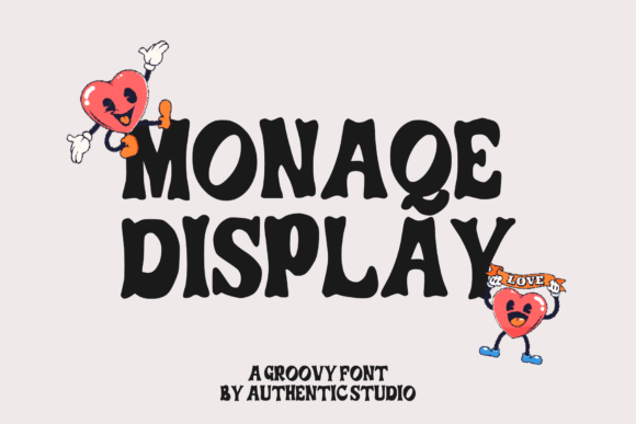 Monaqe: The Retro Groovy Typeface for Editorial Design