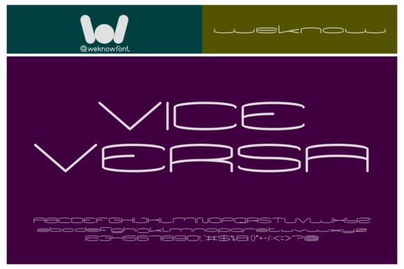 Vice Versa: A Modern Display Typeface for Editorial Identity